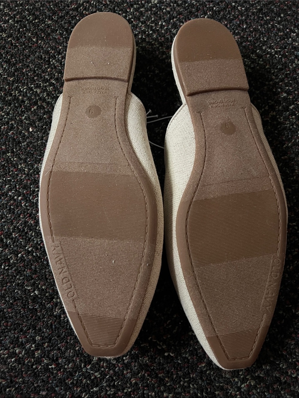 Old Navy Linen-Blend Ballet Mule Flats size 9 - Picture 3 of 4